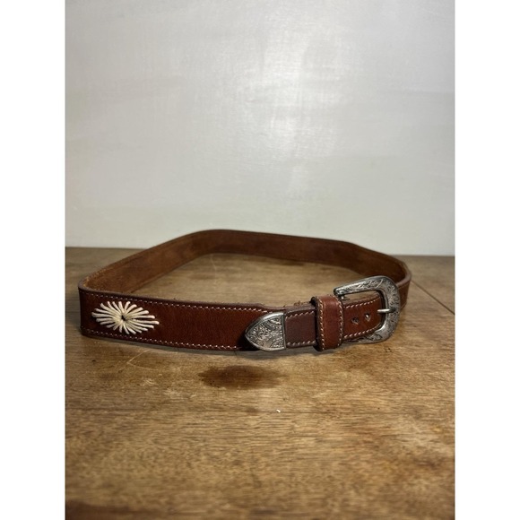 Boho Imports Accessories - Vintage Italian Leather Belt-boho Southwestern Starburst Accent